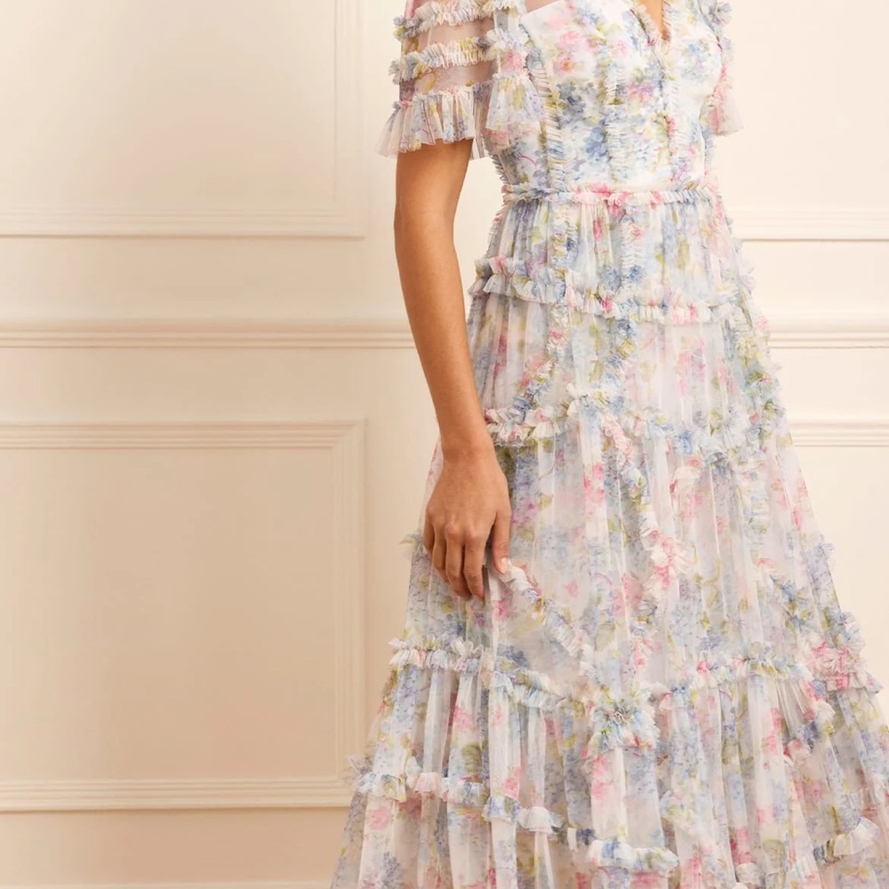 Needle & Thread Hydrangea Ruffled Ballerina Dress - image 1